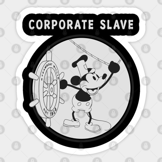 steamboat willie slave Sticker by azuki_89